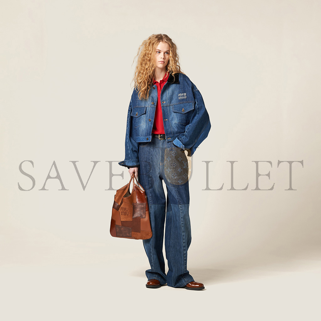 M1v M1v ivy leather patchwork bag 5bg231 (40*35cm)